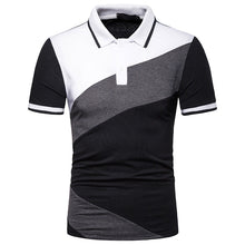 Load image into Gallery viewer, Dropshipping Male Formal Polos Patchwork Casual Business Men Polo Fashion Father's Polo Shirt