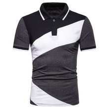Load image into Gallery viewer, Dropshipping Male Formal Polos Patchwork Casual Business Men Polo Fashion Father's Polo Shirt