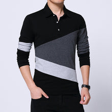 Load image into Gallery viewer, 2018 Plus Size Mens Autumn Casual T-shirt Slim Long Sleeve T Shirt O-neck Cotton Polo Tees yw350