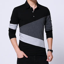 Load image into Gallery viewer, 2018 Plus Size Mens Autumn Casual T-shirt Slim Long Sleeve T Shirt O-neck Cotton Polo Tees yw350