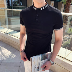 Casual Polo Homme Streetwear 4XL Hot Sale Fashion 2019 Summer Men Polo Shirt High Quality Slim Fit Polo Shirt Men Short Sleeve