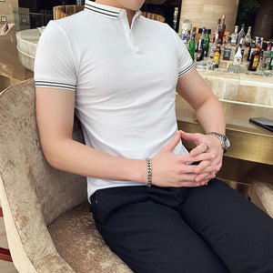 Casual Polo Homme Streetwear 4XL Hot Sale Fashion 2019 Summer Men Polo Shirt High Quality Slim Fit Polo Shirt Men Short Sleeve